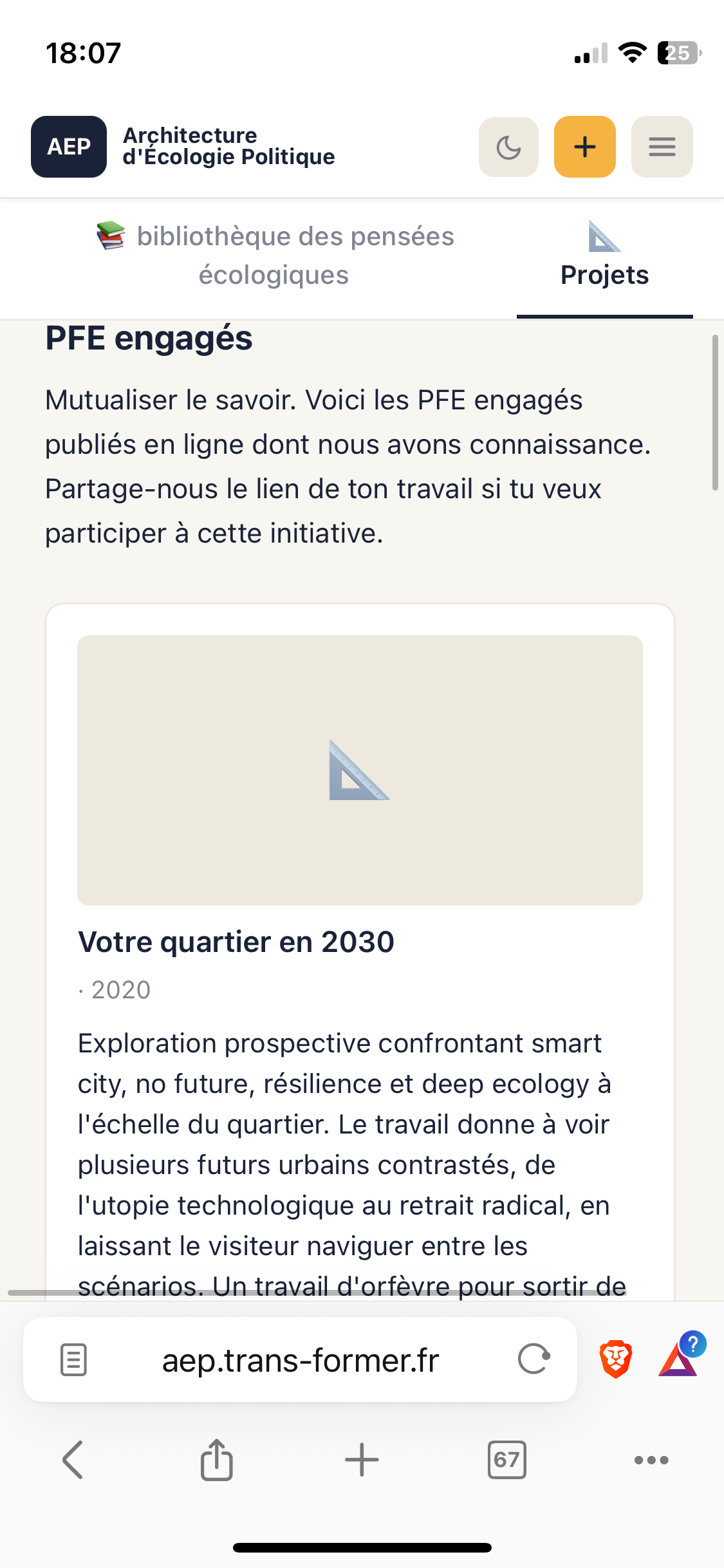 Base de données projets